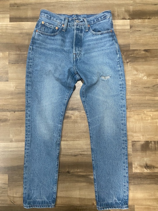 Levi's Denim - 100% Cotton Levi's Women's 501 S Skinny Jeans - Medium Blue Faded Denim
